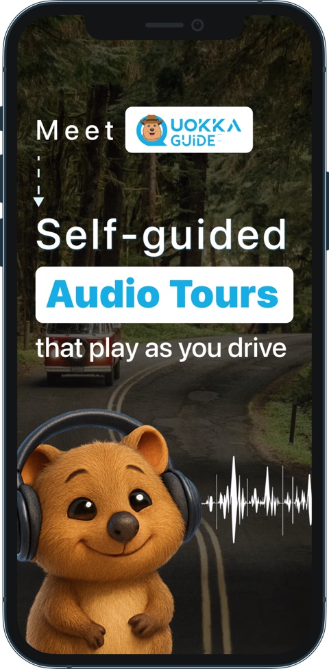 QuokkaGuide app intro screen for self-guided audio tours